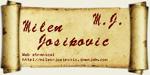 Milen Josipović vizit kartica